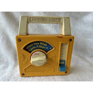 Vintage 1980 Fisher Price When You Wish Upon A Star Wind Up Radio Toy Works!
